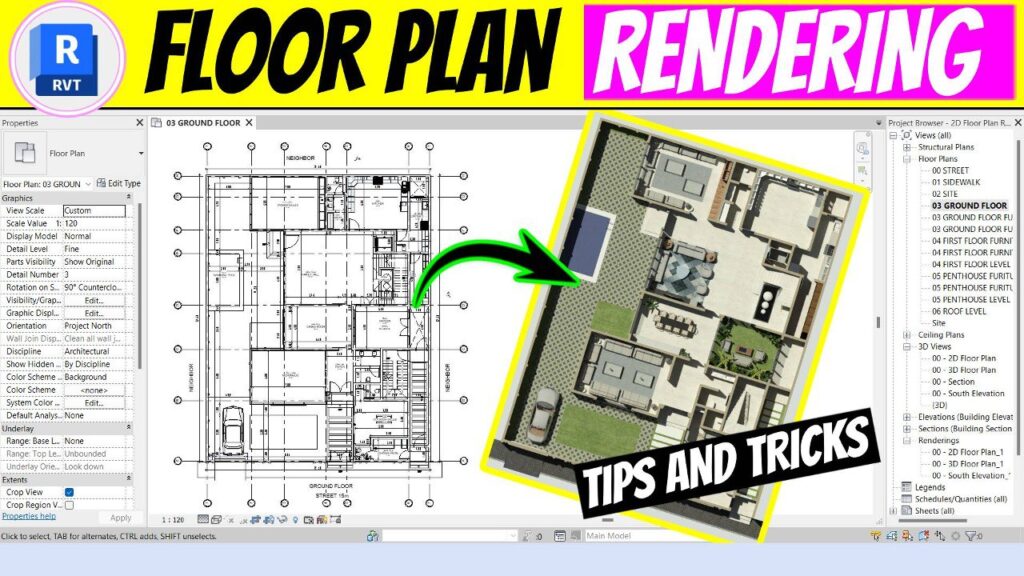 Revit Presentation Tutorial | Floor Plan Renderings in Revit